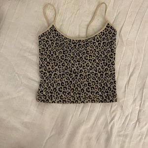 Cute Cheetah Print crop tank